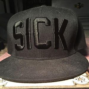 attila stay sick black adjustable “sick” hat